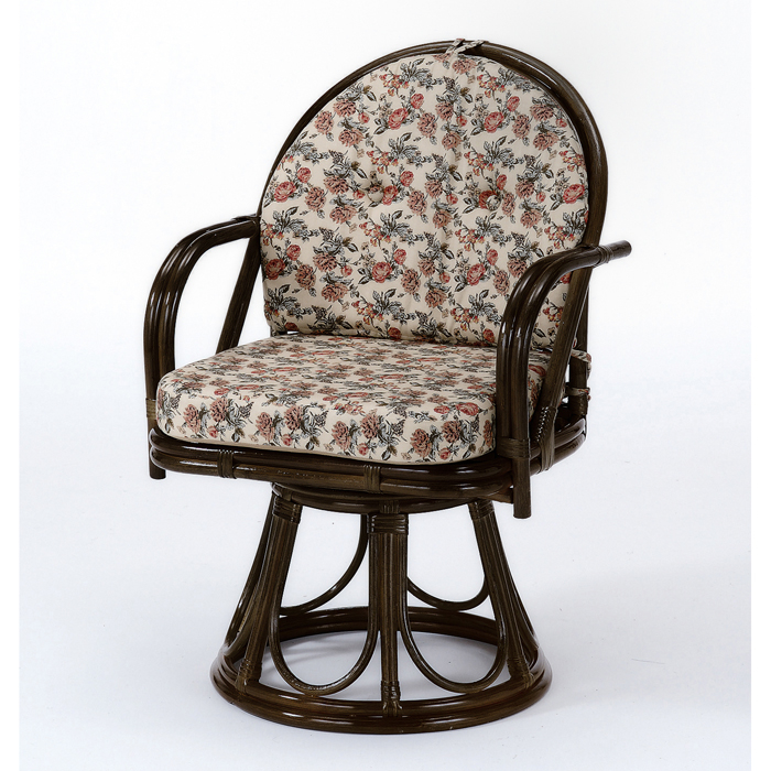 【クリックでお店のこの商品のページへ】Romantic Rattan 籐回転座椅子 ：S254B