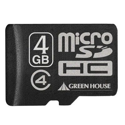 【クリックでお店のこの商品のページへ】Class4対応マイクロSDHCカード 4GB 3年保証 SDアダプタ付属 ：GH-SDMRHC4G4